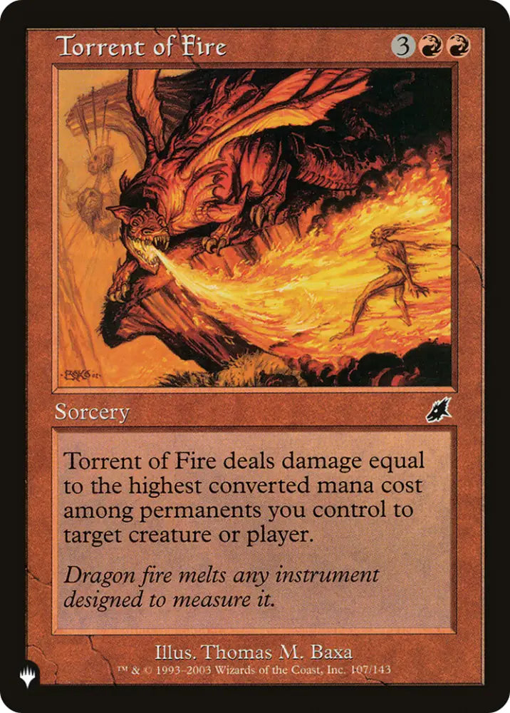 Torrent of Fire [The List] - MTG Single