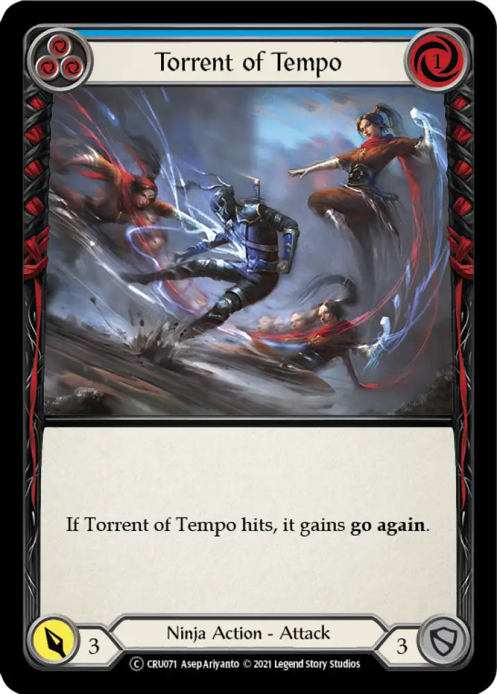 Torrent of Tempo (Blue) [Crucible of War Unlimited] Unlimited Rainbow Foil - Flesh And Blood Single