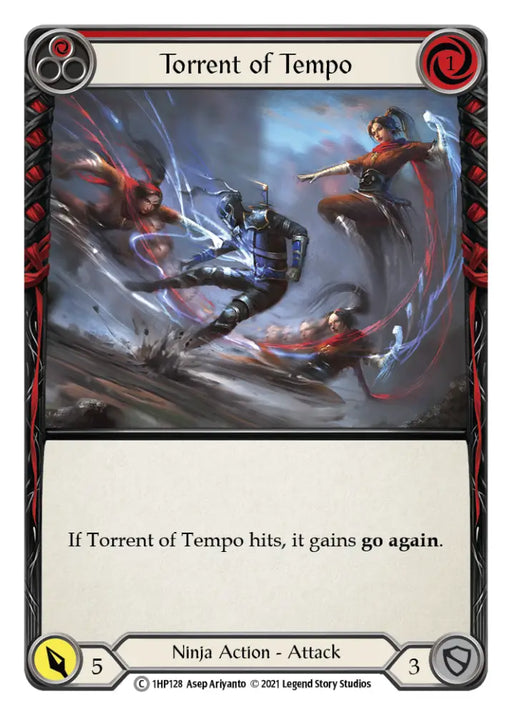 Torrent of Tempo (Red) [1HP128] (History Pack 1) - Flesh And Blood Single