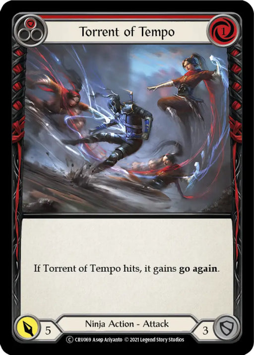 Torrent of Tempo (Red) [Crucible of War Unlimited] Unlimited Rainbow Foil - Flesh And Blood Single