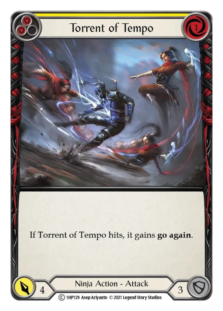 Torrent of Tempo (Yellow) [1HP129] (History Pack 1) - Flesh And Blood Single