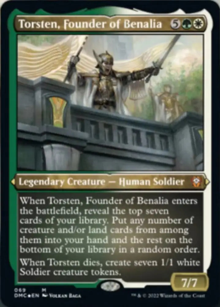 Torsten Founder of Benalia (Foil Etched) [Dominaria United Commander] - MTG Single
