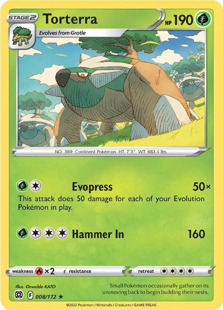 Torterra (008/172) (Theme Deck Exclusive) [Sword & Shield: Brilliant Stars] - Pokemon Single