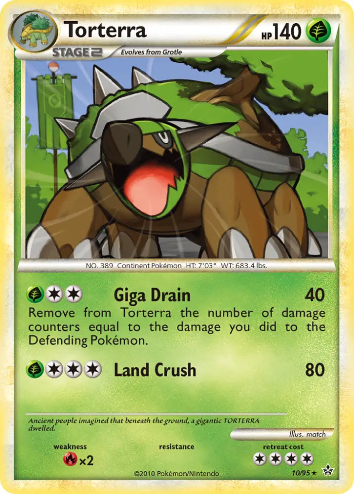 Torterra (10/95) [HeartGold & SoulSilver: Unleashed] - Pokemon Single