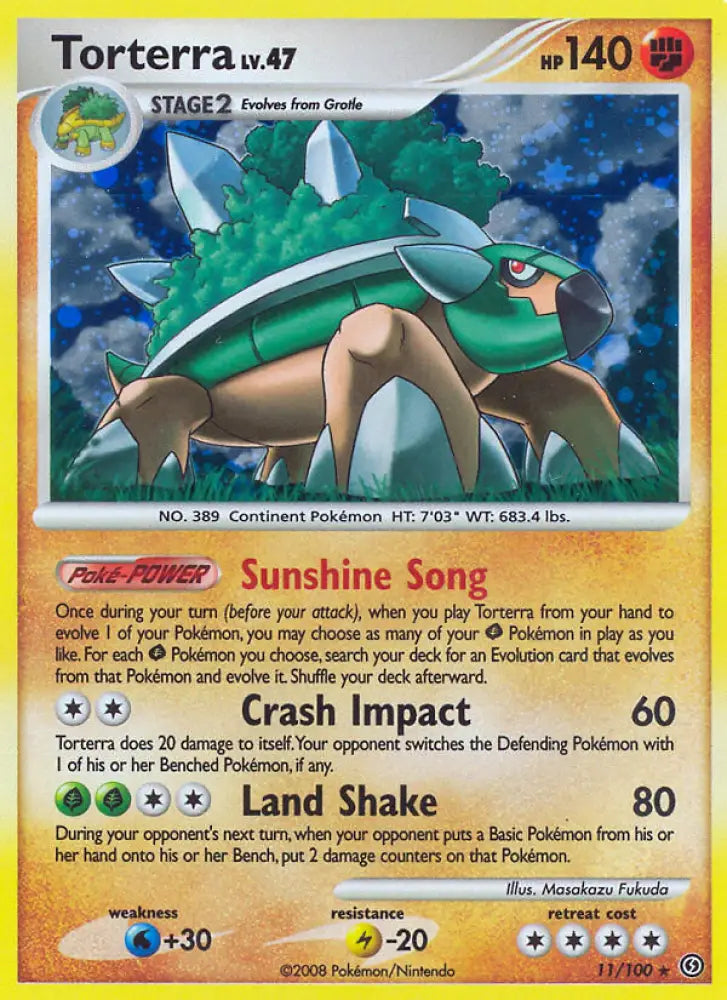 Torterra (11/100) [Diamond & Pearl: Stormfront] - Pokemon Single