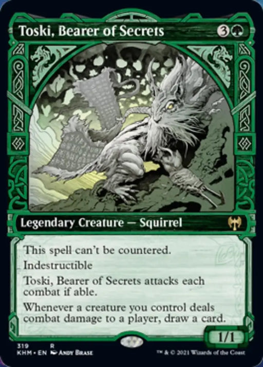 Toski Bearer of Secrets (Showcase) [Kaldheim] - MTG Single