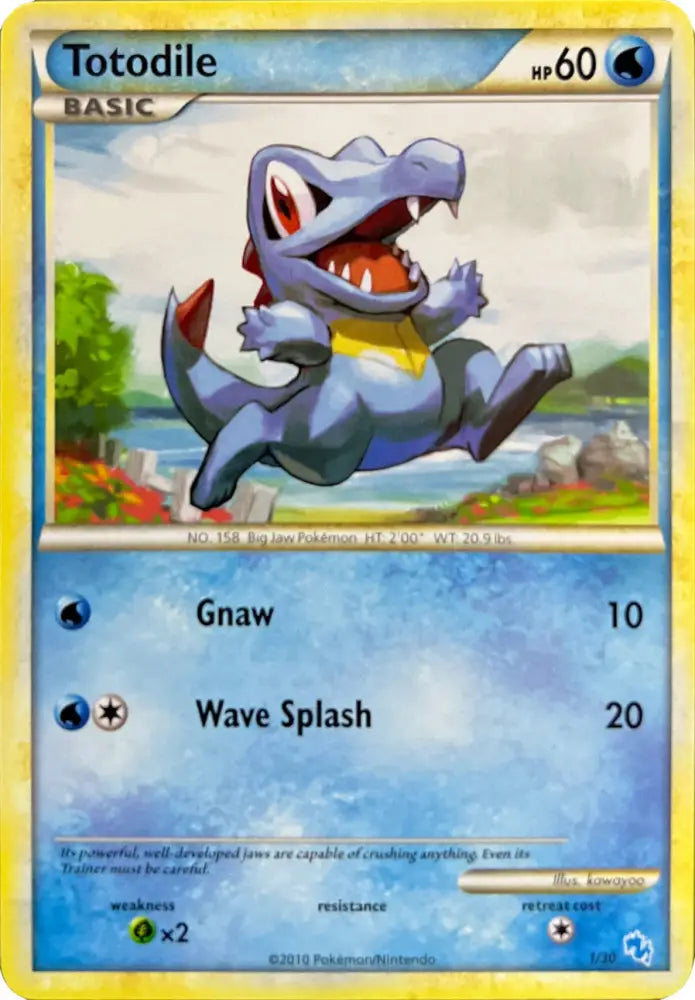Totodile (1/30) [HeartGold & SoulSilver: Trainer Kit - Gyarados] - Pokemon Single