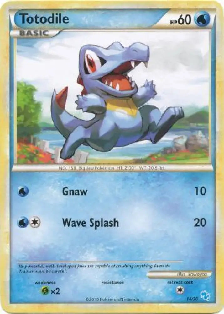 Totodile (14/30) [HeartGold & SoulSilver: Trainer Kit - Gyarados] - Pokemon Single