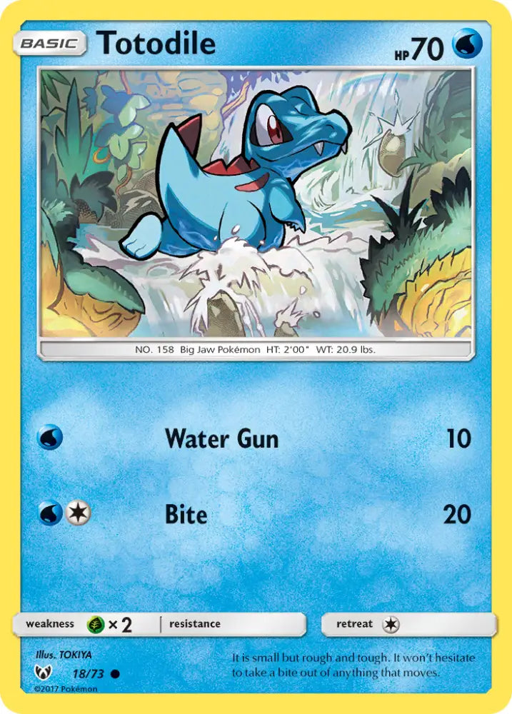 Totodile (18/73) [Sun & Moon: Shining Legends] - Pokemon Single