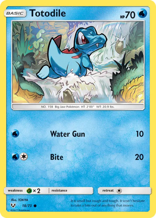 Totodile (18/73) [Sun & Moon: Shining Legends] - Pokemon Single