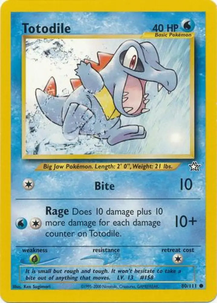 Totodile (80/111) [Neo Genesis Unlimited] - Pokemon Single