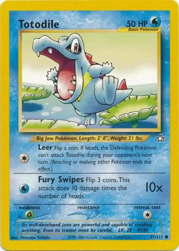 Totodile (81/111) [Neo Genesis Unlimited] - Pokemon Single