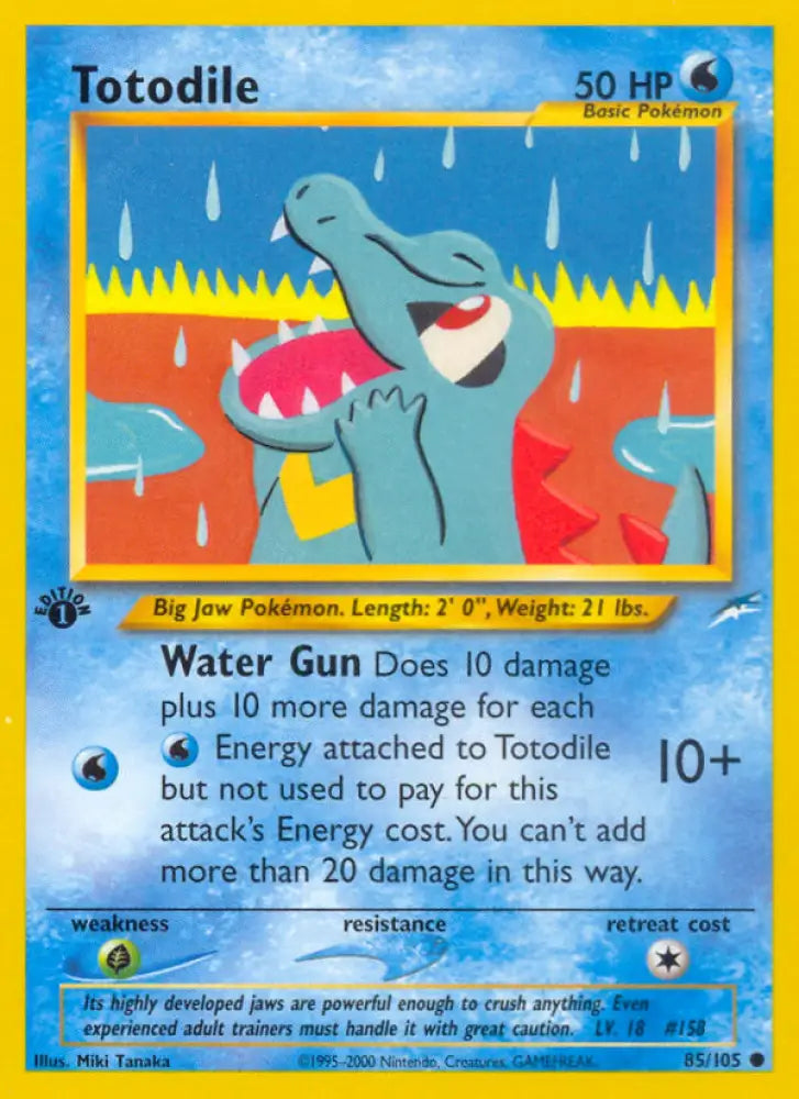 Totodile (85/105) [Neo Destiny 1st Edition] - Pokemon Single