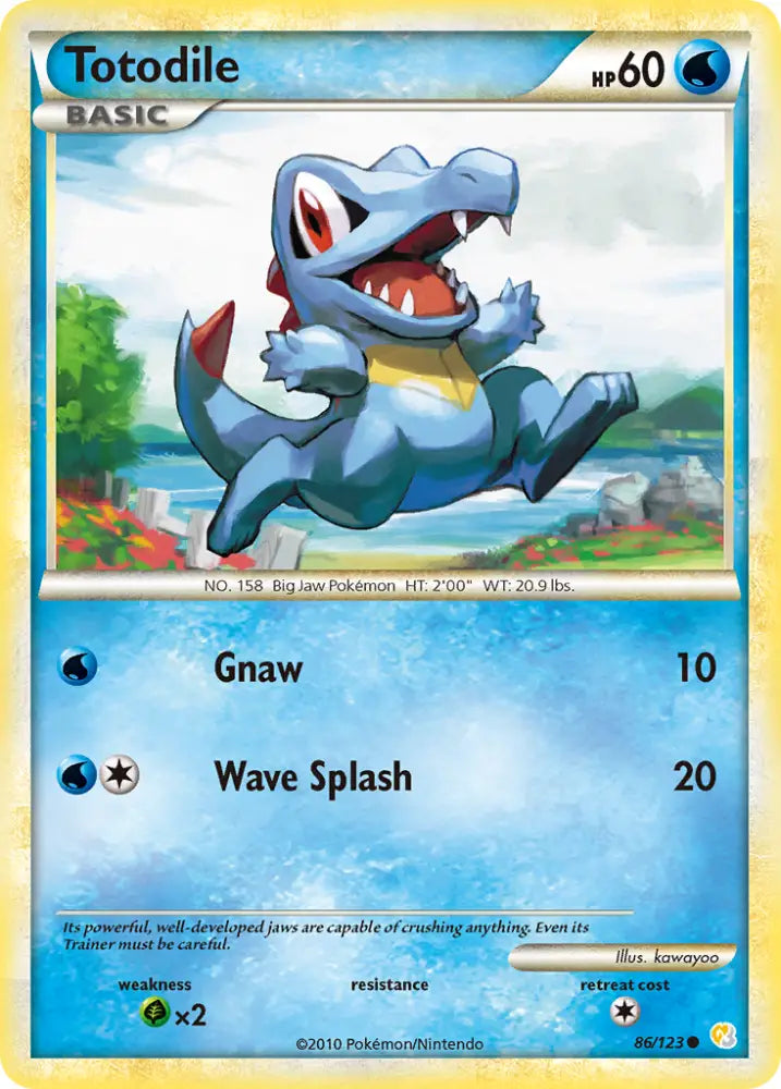 Totodile (86/123) [HeartGold & SoulSilver: Base Set] - Pokemon Single