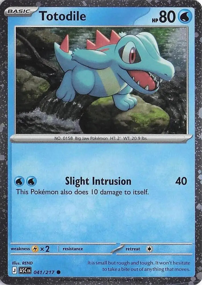 Totodile (Cosmos Holo) (041/217) [Miscellaneous Cards and Products]