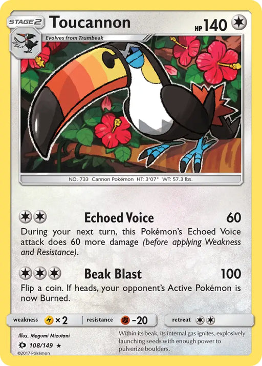 Toucannon (108/149) [Sun & Moon: Base Set] - Pokemon Single
