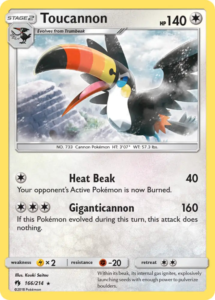 Toucannon (166/214) [Sun & Moon: Lost Thunder] - Pokemon Single