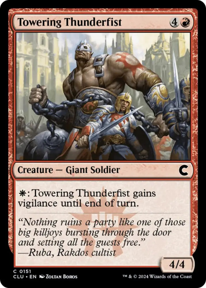 Towering Thunderfist [Ravnica: Clue Edition] - MTG Single