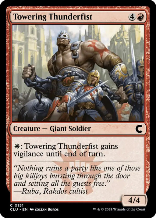 Towering Thunderfist [Ravnica: Clue Edition] - MTG Single