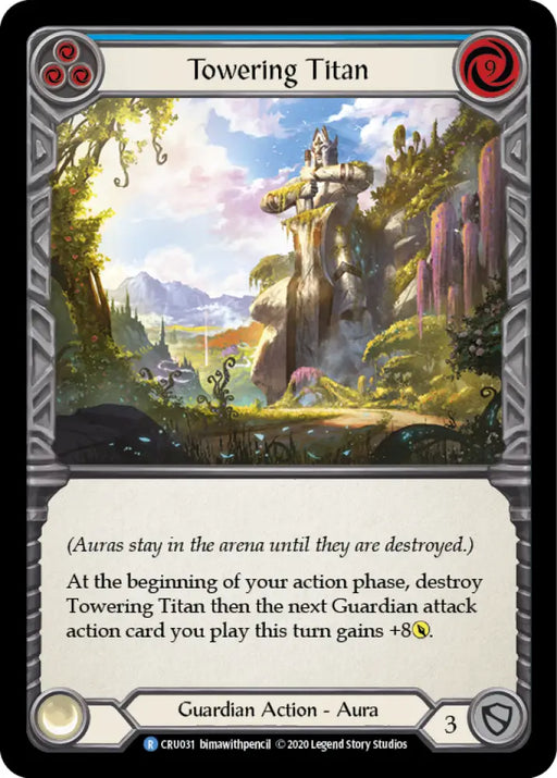 Towering Titan (Blue) [Crucible of War 1st Edition] 1st Edition Normal - Flesh And Blood Single