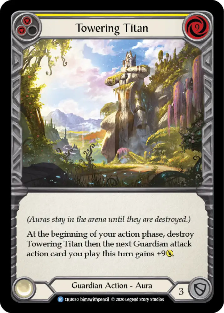 Towering Titan (Yellow) [Crucible of War 1st Edition] 1st Edition Normal - Flesh And Blood Single