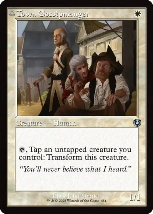 Town Gossipmonger // Incited Rabble (Retro Frame) [Innistrad Remastered] - MTG Single