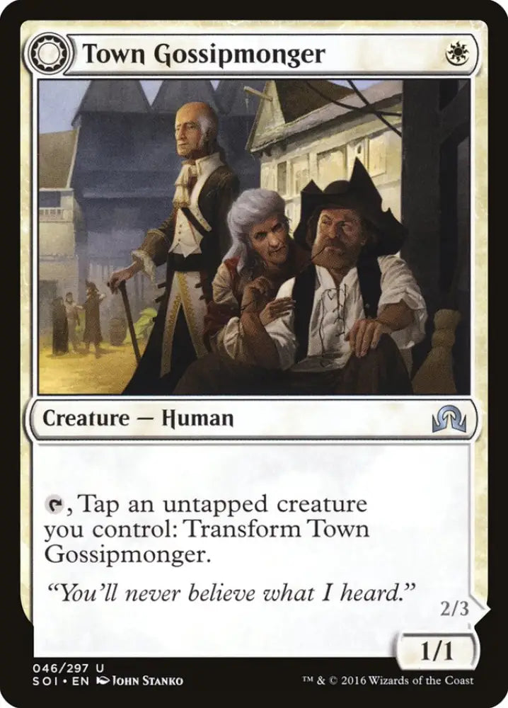 Town Gossipmonger // Incited Rabble [Shadows over Innistrad] - MTG Single