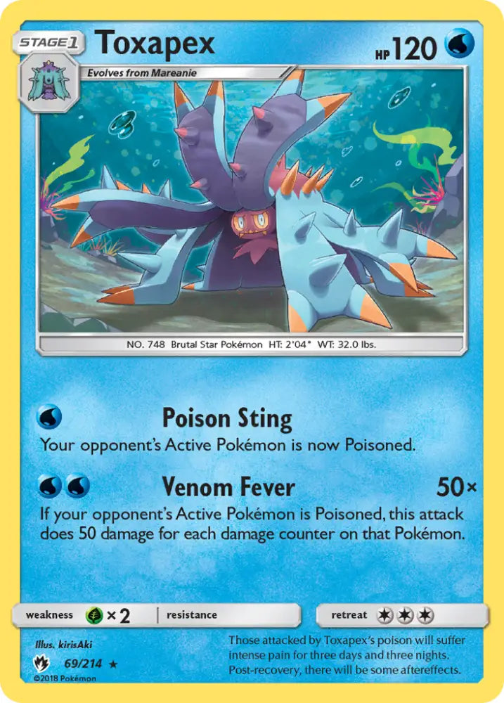 Toxapex (69/214) [Sun & Moon: Lost Thunder] - Pokemon Single