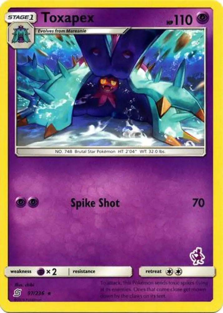 Toxapex (97/236) (Mewtwo Deck) [Battle Academy 2020] - Pokemon Single