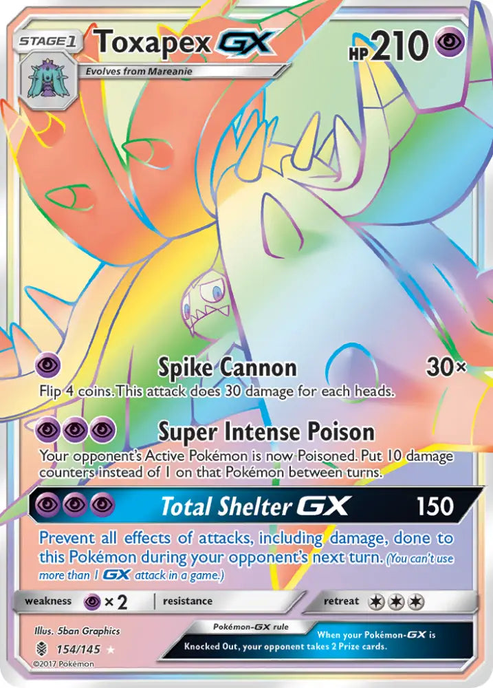 Toxapex GX (154/145) [Sun & Moon: Guardians Rising] - Pokemon Single