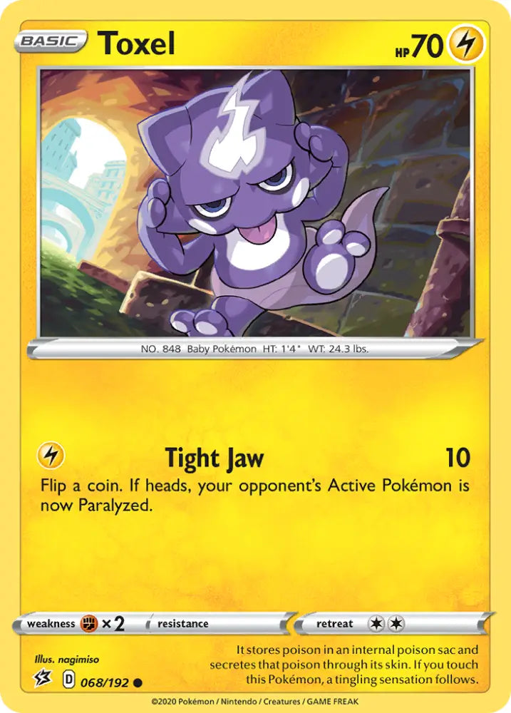 Toxel (068/192) [Sword & Shield: Rebel Clash] - Pokemon Single