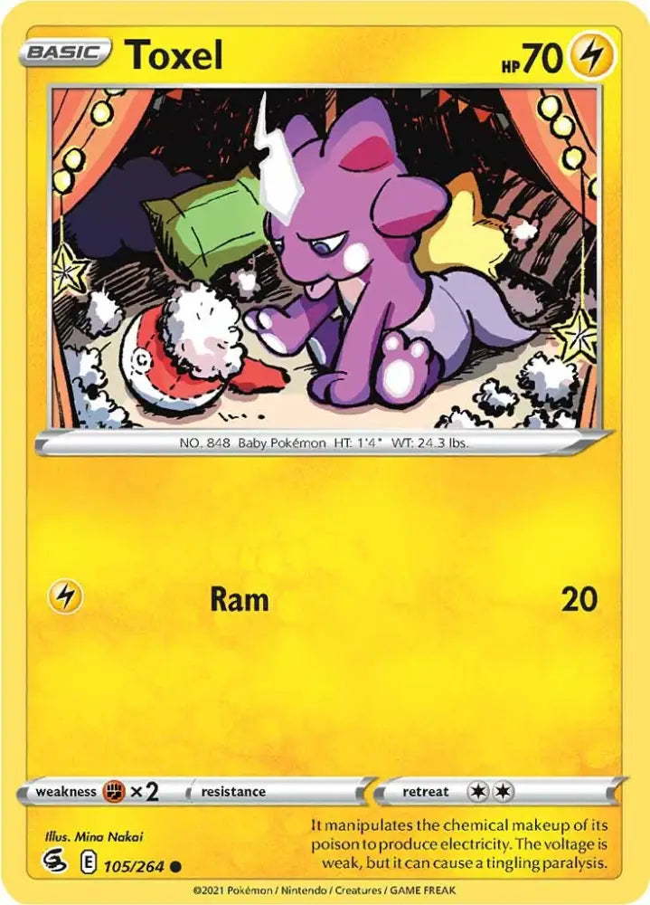 Toxel (105/264) [Sword & Shield: Fusion Strike] - Pokemon Single