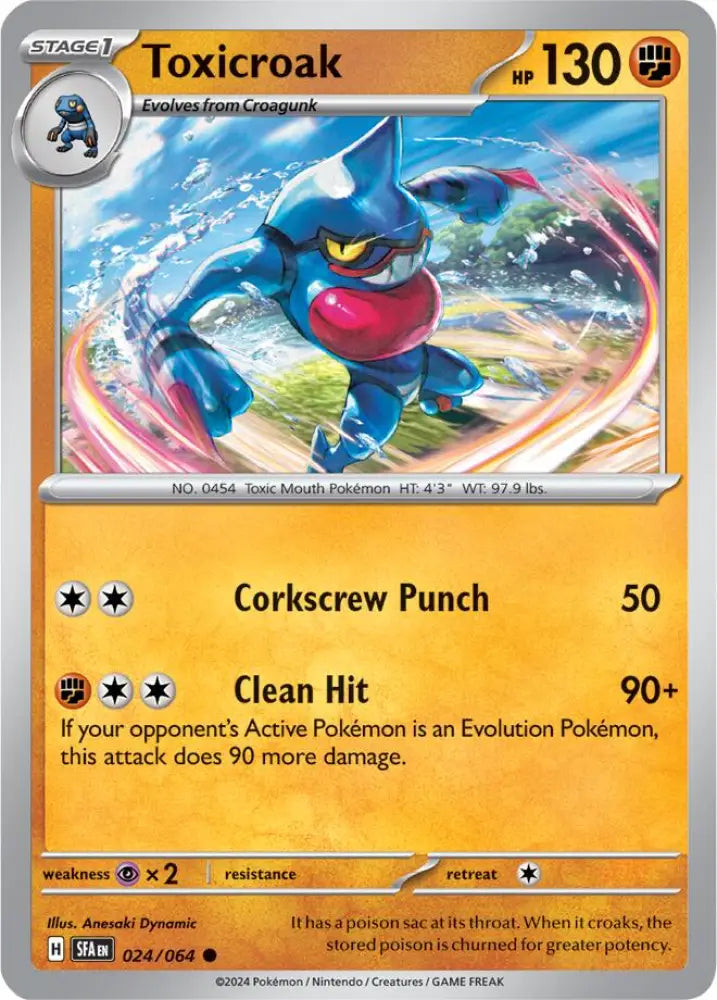 Toxicroak (024/064) [Scarlet & Violet: Shrouded Fable] - Pokemon Single