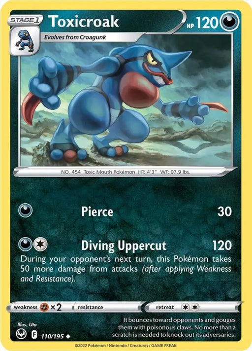 Toxicroak (110/195) [Sword & Shield: Silver Tempest] - Pokemon Single