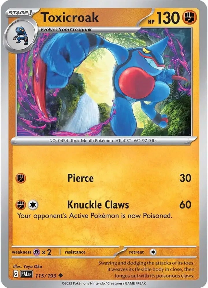 Toxicroak (115/193) [Scarlet & Violet: Paldea Evolved] - Pokemon Single