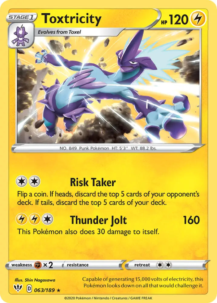 Toxtricity (063/189) [Sword & Shield: Darkness Ablaze] - Pokemon Single
