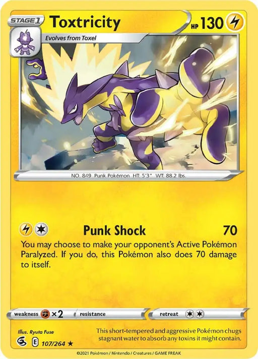 Toxtricity (107/264) [Sword & Shield: Fusion Strike] - Pokemon Single