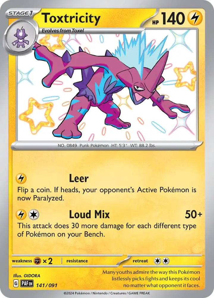 Toxtricity (141/091) [Scarlet & Violet: Paldean Fates] - Pokemon Single