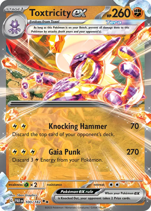 Toxtricity ex (100/182) [Scarlet & Violet: Paradox Rift] - Pokemon Single