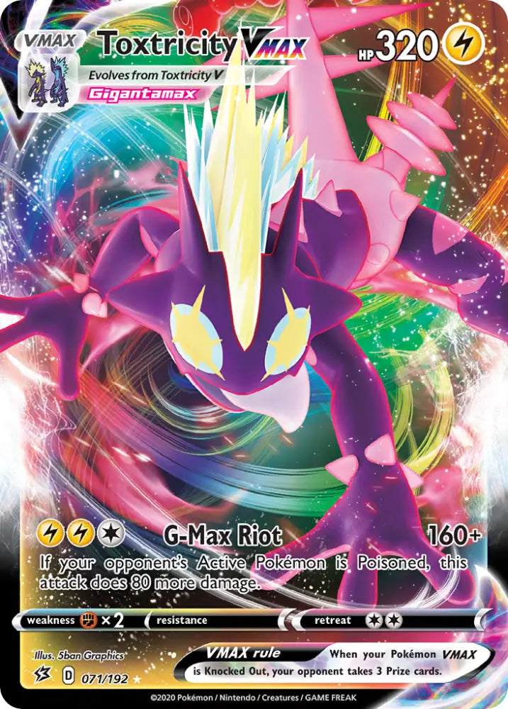 Toxtricity VMAX (071/192) [Sword & Shield: Rebel Clash] - Pokemon Single