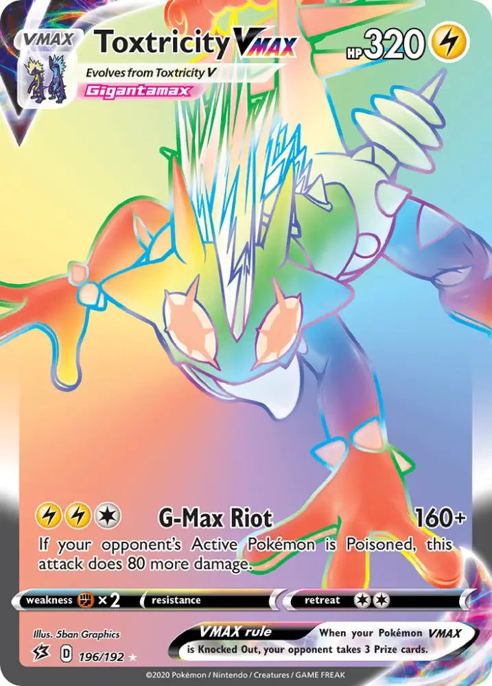 Toxtricity VMAX (196/192) [Sword & Shield: Rebel Clash] - Pokemon Single