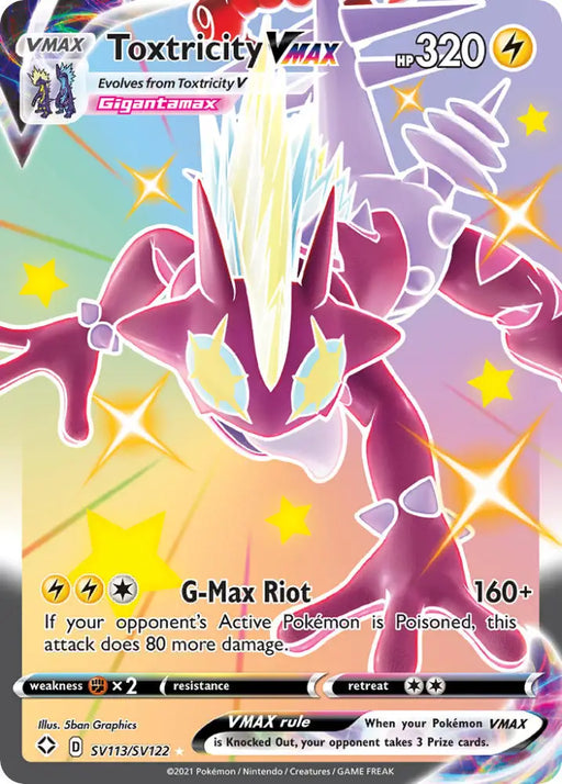 Toxtricity VMAX (SV113/SV122) [Sword & Shield: Shining Fates] - Pokemon Single