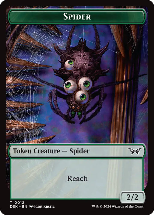 Toy // Spider Double-Sided Token [Duskmourn: House of Horror Tokens] - MTG Single
