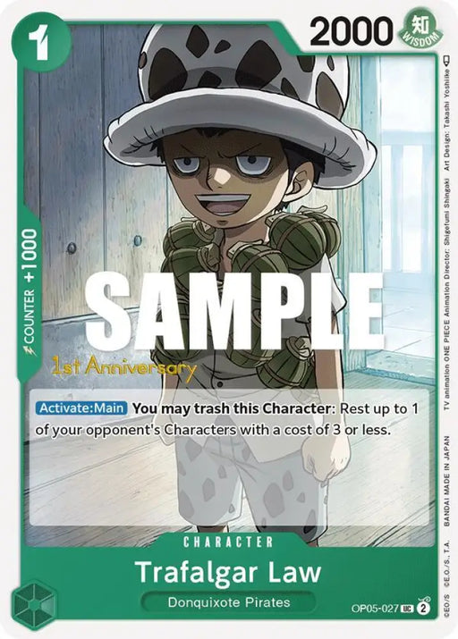 Trafalgar Law (027) (OP05-027) [Awakening of the New Era: 1st Anniversary Tournament Cards]