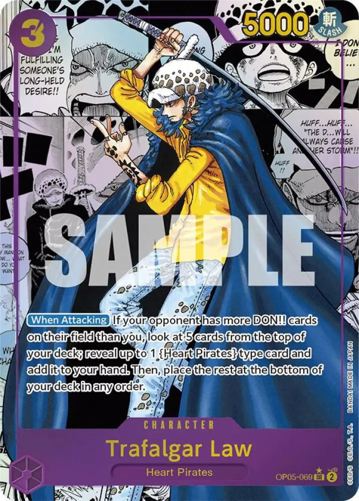 Trafalgar Law (069) (Alternate Art) (Manga) (OP05-069) [Awakening of the New Era]