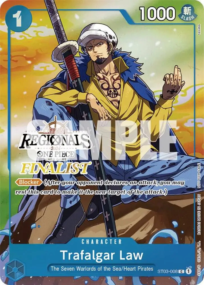 Trafalgar Law (Online Regional 2024 Vol. 2) [Finalist] (ST03-008) [One Piece Promotion Cards]