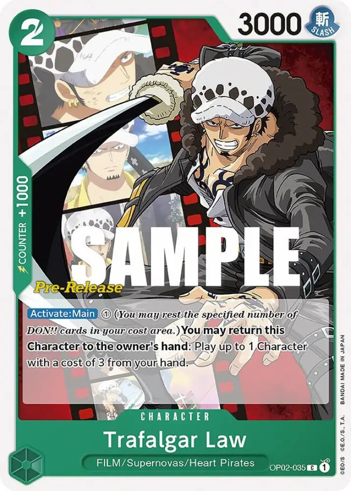 Trafalgar Law (OP02-035) [Paramount War Pre-Release Cards]