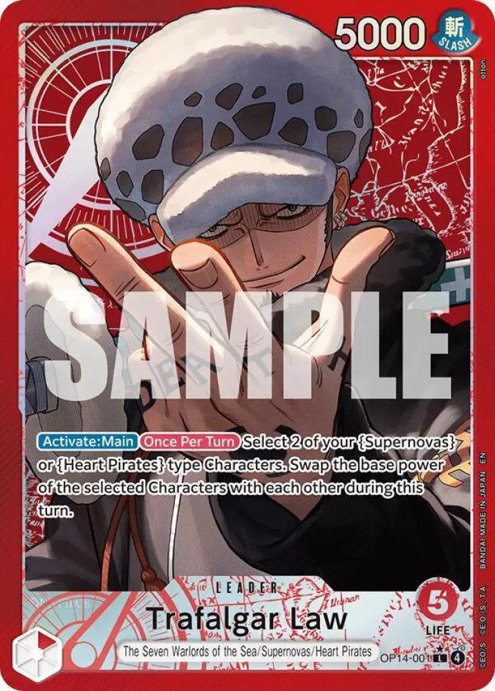 Trafalgar Law - OP14-001 (Alternate Art) [The Azure Sea's Seven]