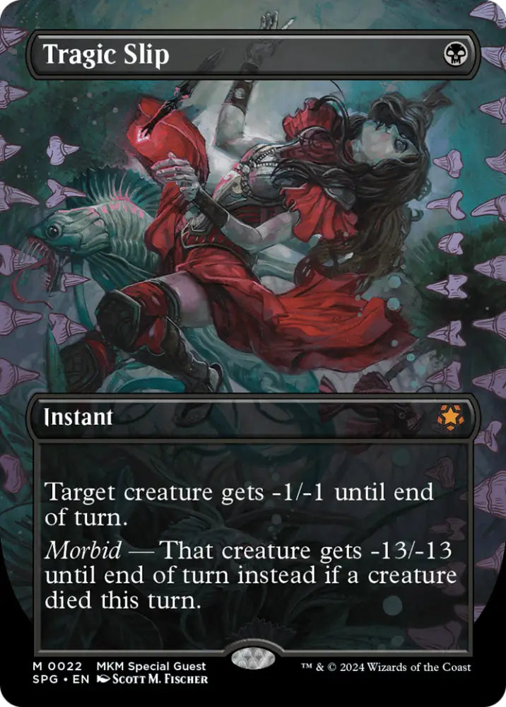 Tragic Slip (Borderless) [Murders at Karlov Manor Special Guests] - MTG Single