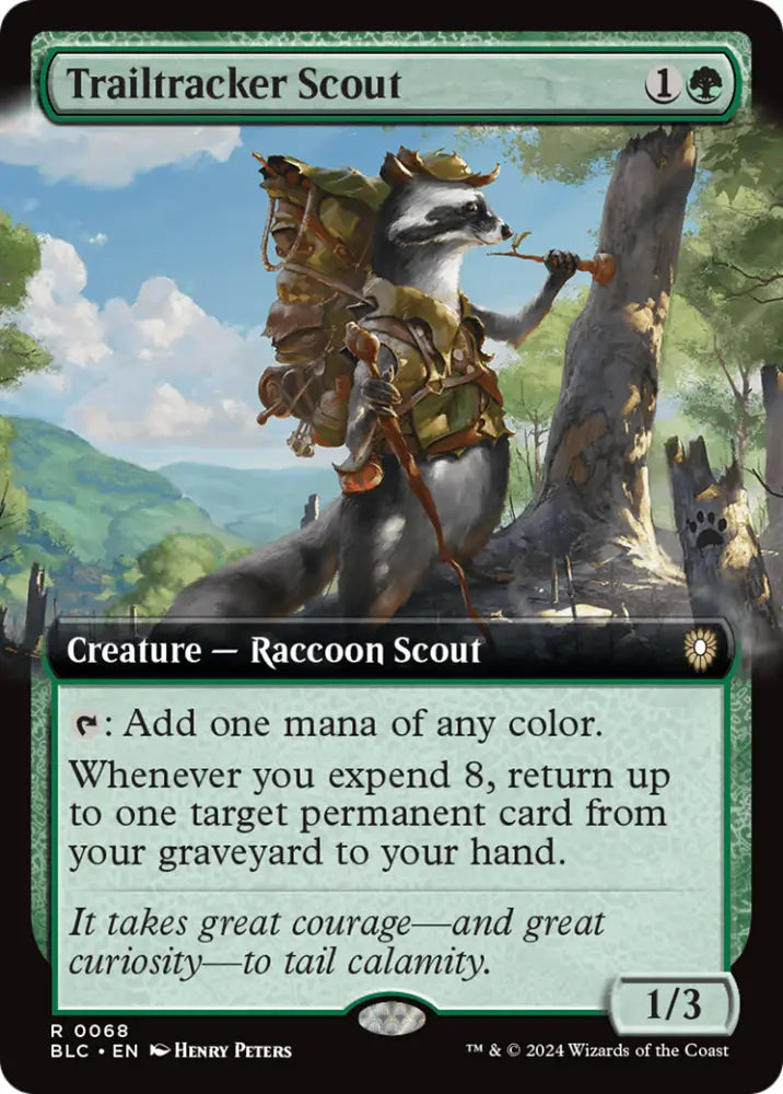 Trailtracker Scout (Extended Art) [Bloomburrow Commander] - MTG Single